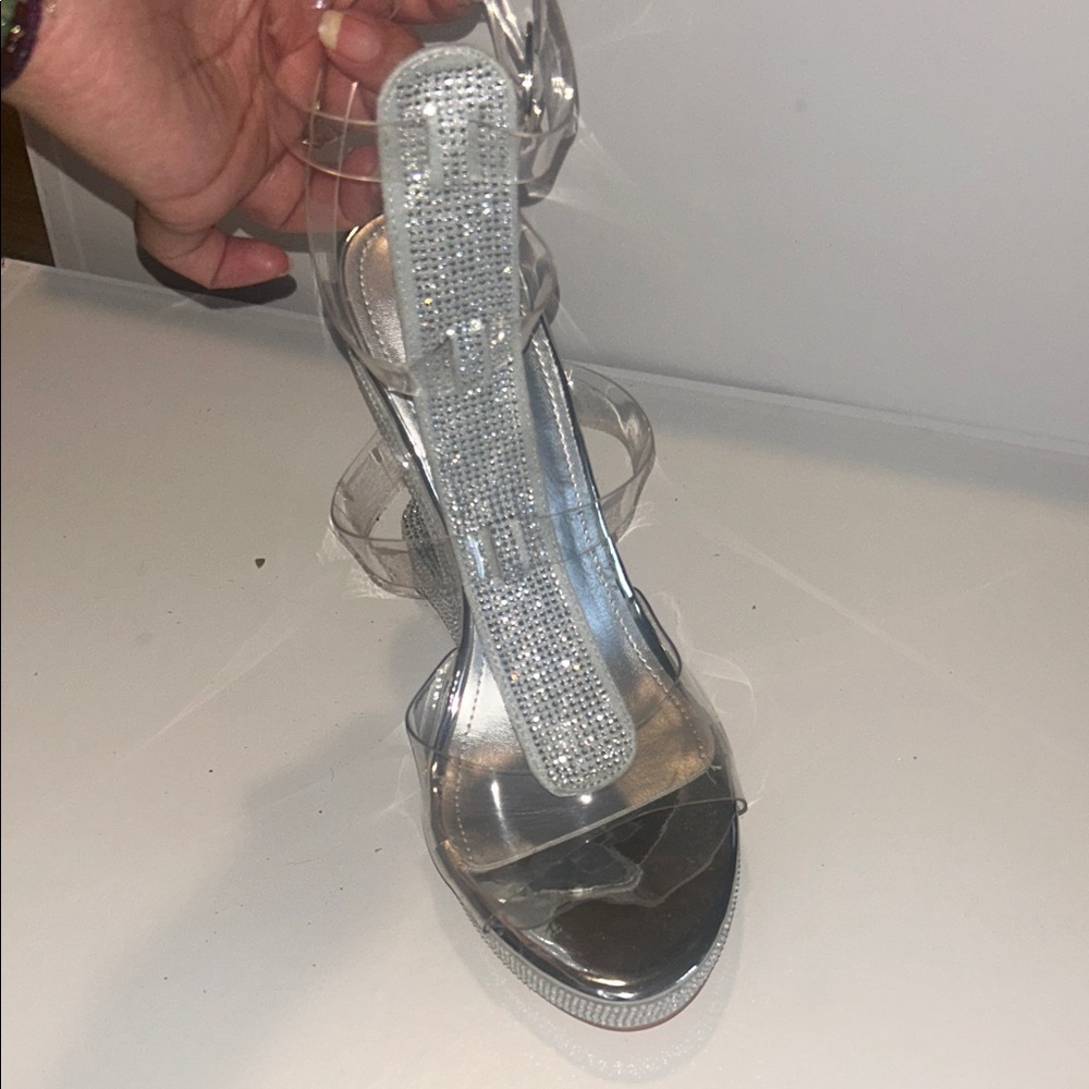 Elegant Silver Women's Heels